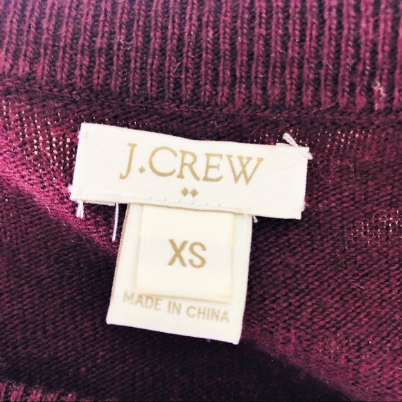 J. Crew Maroon Stripe Charley Sweater Dress - Picture 7 of 8